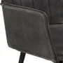 Vintage-Ohrensessel aus schwarzem Segeltuch mit Fußstütze von vidaXL, Sessel - Ref: Foro24-339670, Preis: 83,22 €, Rabatt: %