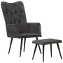 Vintage black canvas wing chair with footrest by vidaXL, Armchairs - Ref: Foro24-339670, Price: 84,16 €, Discount: %