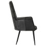 Sillón orejero cuero auténtico negro y gris von vidaXL, Sessel - Ref: Foro24-339662, Preis: 86,70 €, Rabatt: %