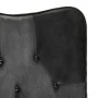 Sillón orejero cuero auténtico negro y gris by vidaXL, Armchairs - Ref: Foro24-339662, Price: 85,63 €, Discount: %