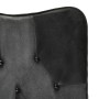 Sillón orejero cuero auténtico negro y gris von vidaXL, Sessel - Ref: Foro24-339662, Preis: 86,70 €, Rabatt: %