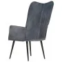 Sillón orejero de cuero auténtico gris canela de vidaXL, Sillones - Ref: Foro24-339649, Precio: 92,47 €, Descuento: %