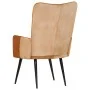 Ohrensessel Echtleder braun und creme von vidaXL, Sessel - Ref: Foro24-339659, Preis: 85,27 €, Rabatt: %