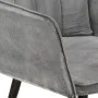Sillón orejero con reposapiés lona gris vintage de vidaXL, Sillones - Ref: Foro24-339669, Precio: 85,40 €, Descuento: %