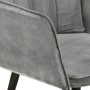 Vintage-Ohrensessel aus grauem Segeltuch mit Fußstütze von vidaXL, Sessel - Ref: Foro24-339669, Preis: 86,24 €, Rabatt: %