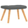 Sillón de relax con taburete tela gris oscuro