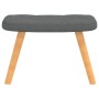Sillón de relax con taburete tela gris oscuro