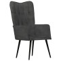 Sillón orejero de cuero auténtico negro canela de vidaXL, Sillones - Ref: Foro24-339654, Precio: 103,70 €, Descuento: %