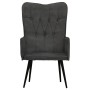 Sillón orejero de cuero auténtico negro canela de vidaXL, Sillones - Ref: Foro24-339654, Precio: 103,70 €, Descuento: %