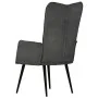 Hellbrauner, schwarzer Ohrensessel aus echtem Leder von vidaXL, Sessel - Ref: Foro24-339654, Preis: 102,20 €, Rabatt: %