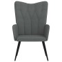 Sillón de relax de tela gris oscuro