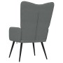 Sillón de relax de tela gris oscuro