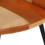 Armchair with footrest in genuine leather and brown canvas by vidaXL, Armchairs - Ref: Foro24-339675, Price: 99,18 €, Discoun...