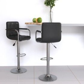 Küchenhocker 2 Einheiten aus schwarzem Kunstleder von vidaXL, Küchenhocker - Ref: Foro24-334594, Preis: 123,30 €, Rabatt: %