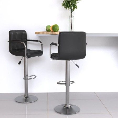 Küchenhocker 2 Einheiten aus schwarzem Kunstleder von vidaXL, Küchenhocker - Ref: Foro24-334594, Preis: 123,30 €, Rabatt: %