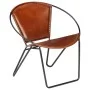 Brauner Sessel aus echtem Leder von vidaXL, Sessel - Ref: Foro24-246367, Preis: 219,05 €, Rabatt: %