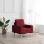 Sillón de tela rojo vino tinto de vidaXL, Sillones - Ref: Foro24-288700, Precio: 177,27 €, Descuento: %