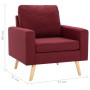 Red wine red fabric armchair by vidaXL, Armchairs - Ref: Foro24-288700, Price: 179,99 €, Discount: %