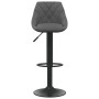 Dunkelgraues Samt-Küchenhocker von vidaXL, Küchenhocker - Ref: Foro24-335339, Preis: 88,44 €, Rabatt: %