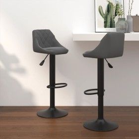Küchenhocker 2 Einheiten dunkelgrauer Samt von vidaXL, Küchenhocker - Ref: Foro24-335350, Preis: 143,11 €, Rabatt: %