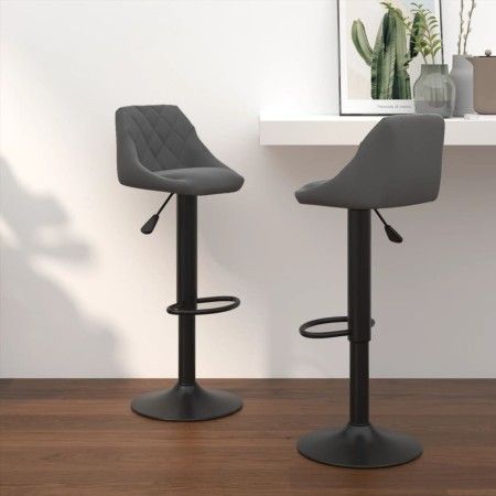Kitchen stools 2 units dark gray velvet by vidaXL, Kitchen stools - Ref: Foro24-335350, Price: 142,85 €, Discount: %