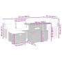 Set sofás de jardín 7 piezas y cojines ratán sintético beige