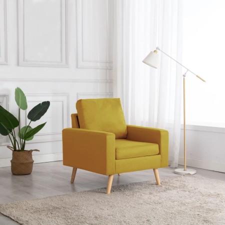 Sillón de tela amarillo de vidaXL, Sillones - Ref: Foro24-288699, Precio: 195,66 €, Descuento: %