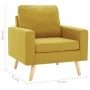 Gelber Stoffsessel von vidaXL, Sessel - Ref: Foro24-288699, Preis: 192,56 €, Rabatt: %