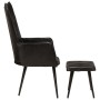 Schwarzer Ohrensessel aus echtem Leder mit Fußstütze von vidaXL, Sessel - Ref: Foro24-339666, Preis: 123,03 €, Rabatt: %