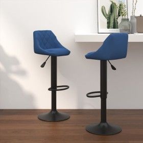 Kitchen stools 2 units blue velvet by vidaXL, Kitchen stools - Ref: Foro24-335353, Price: 142,80 €, Discount: %