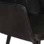 Schwarzer Ohrensessel aus echtem Leder mit Fußstütze von vidaXL, Sessel - Ref: Foro24-339666, Preis: 123,03 €, Rabatt: %