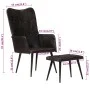 Schwarzer Ohrensessel aus echtem Leder mit Fußstütze von vidaXL, Sessel - Ref: Foro24-339666, Preis: 121,07 €, Rabatt: %