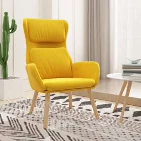 Sillón de relax de terciopelo amarillo mostaza de vidaXL, Sillones - Ref: Foro24-341358, Precio: 99,32 €, Descuento: %