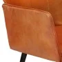 Brauner Ohrensessel aus echtem Leder mit Fußstütze von vidaXL, Sessel - Ref: Foro24-339663, Preis: 112,63 €, Rabatt: %