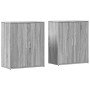 Aparador de madera de ingeniería 2 uds gris Sonoma 60x31x70 cm en Aparadores | Comprar online en Foro24