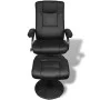 TV-Sessel mit Fußstütze aus schwarzem Kunstleder von vidaXL, Sessel - Ref: Foro24-241535, Preis: 208,95 €, Rabatt: %