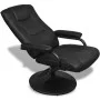 TV-Sessel mit Fußstütze aus schwarzem Kunstleder von vidaXL, Sessel - Ref: Foro24-241535, Preis: 208,95 €, Rabatt: %