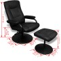 TV-Sessel mit Fußstütze aus schwarzem Kunstleder von vidaXL, Sessel - Ref: Foro24-241535, Preis: 210,07 €, Rabatt: %