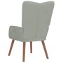 Sillón de relax de terciopelo gris claro