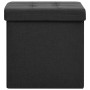 Taburete con almacenaje plegable lino sintético negro von vidaXL, Klapphocker und Stühle - Ref: Foro24-338763, Preis: 26,22 €...