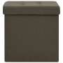 Folding stool with dark brown synthetic linen storage by vidaXL, Folding stools and chairs - Ref: Foro24-338766, Price: 26,22...