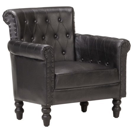 Black Genuine Goat Leather Armchair by vidaXL, Armchairs - Ref: Foro24-288288, Price: 371,89 €, Discount: %