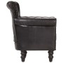 Black Genuine Goat Leather Armchair by vidaXL, Armchairs - Ref: Foro24-288288, Price: 371,89 €, Discount: %