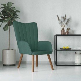 Silla de relajación de terciopelo verde oscuro Silla de relajación de terciopelo verde oscuro