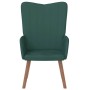 Silla de relajación de terciopelo verde oscuro