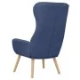Sillón de relax de tela azul de vidaXL, Sillones - Ref: Foro24-341294, Precio: 118,39 €, Descuento: %