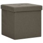 Brown synthetic linen folding storage stool by vidaXL, Folding stools and chairs - Ref: Foro24-338765, Price: 26,22 €, Discou...