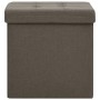 Brown synthetic linen folding storage stool by vidaXL, Folding stools and chairs - Ref: Foro24-338765, Price: 26,22 €, Discou...