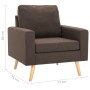 Brown fabric armchair by vidaXL, Armchairs - Ref: Foro24-288695, Price: 211,06 €, Discount: %