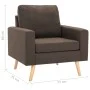Sillón de tela marrón de vidaXL, Sillones - Ref: Foro24-288695, Precio: 207,39 €, Descuento: %